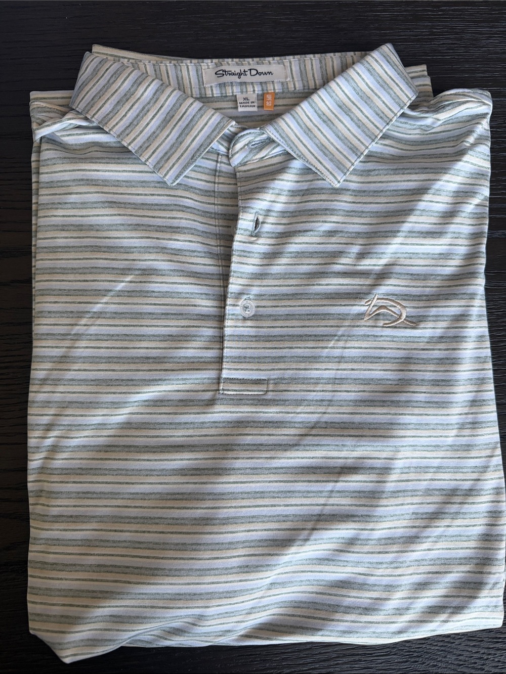 Desert Highlands Straight Down Men’s Blue & White Striped Polo